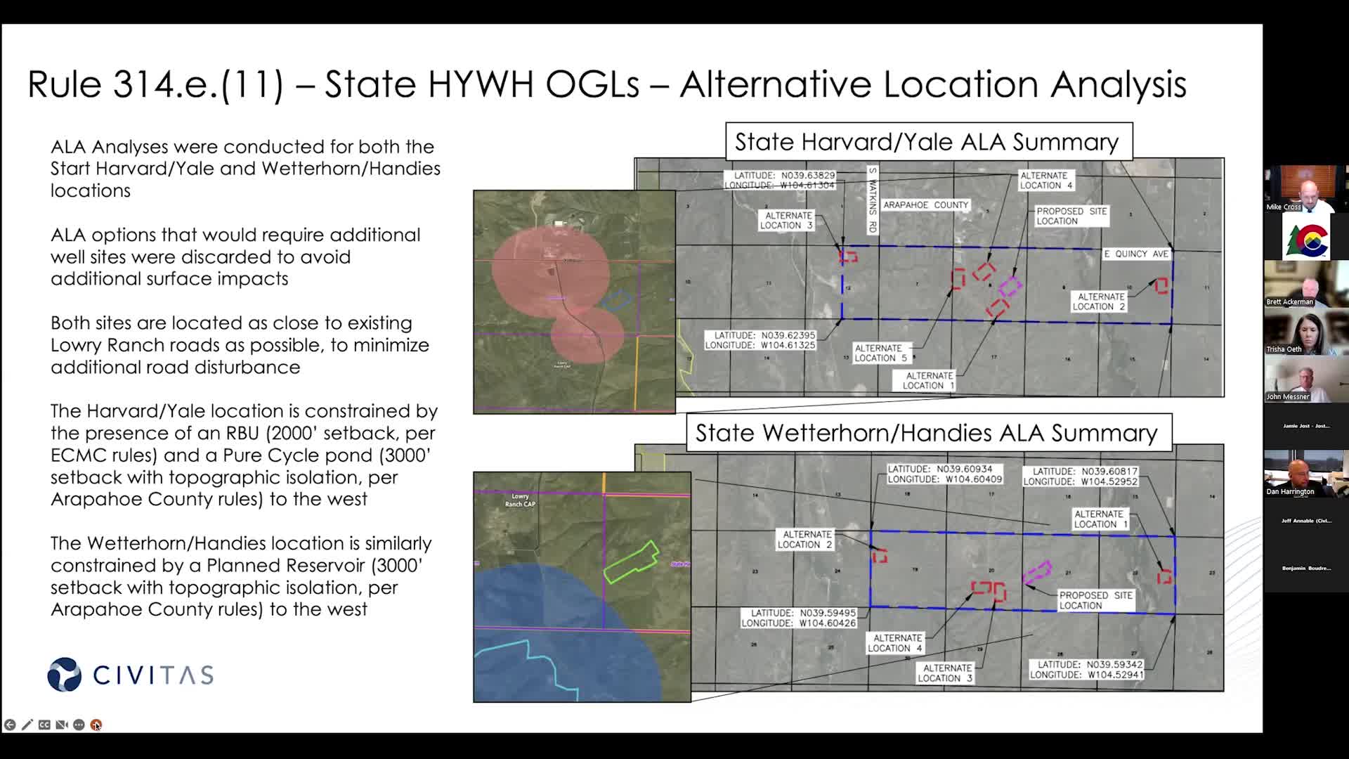 Arapahoe County reviews permits for Wetterhorn and Harbordale oil drilling sites