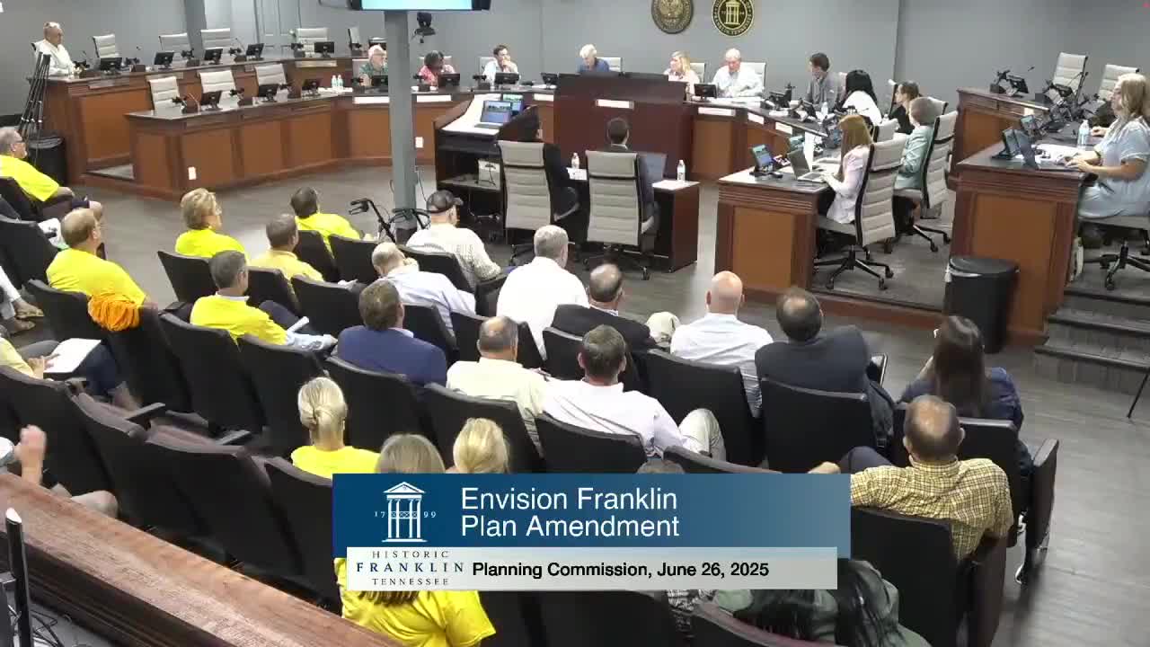 Commissioner Franks secures adoption of Envision Franklin plan amendment