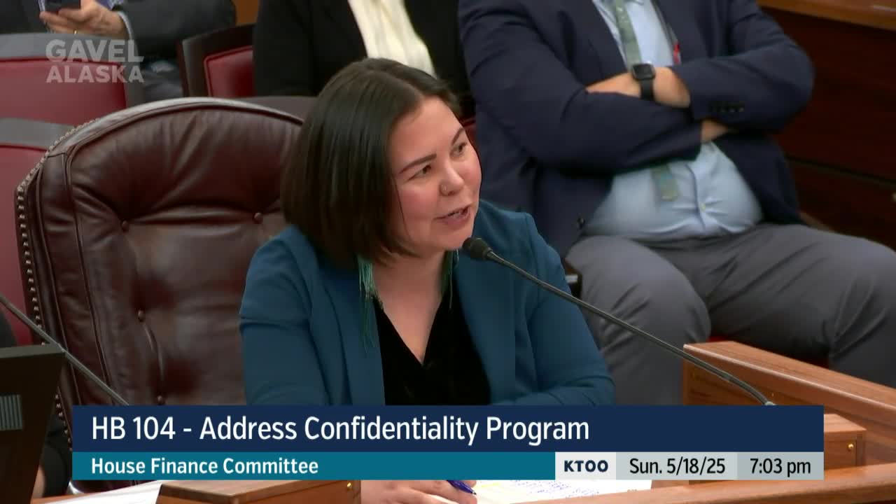 Alaska lawmakers discuss new address confidentiality program for survivors and peace officers
