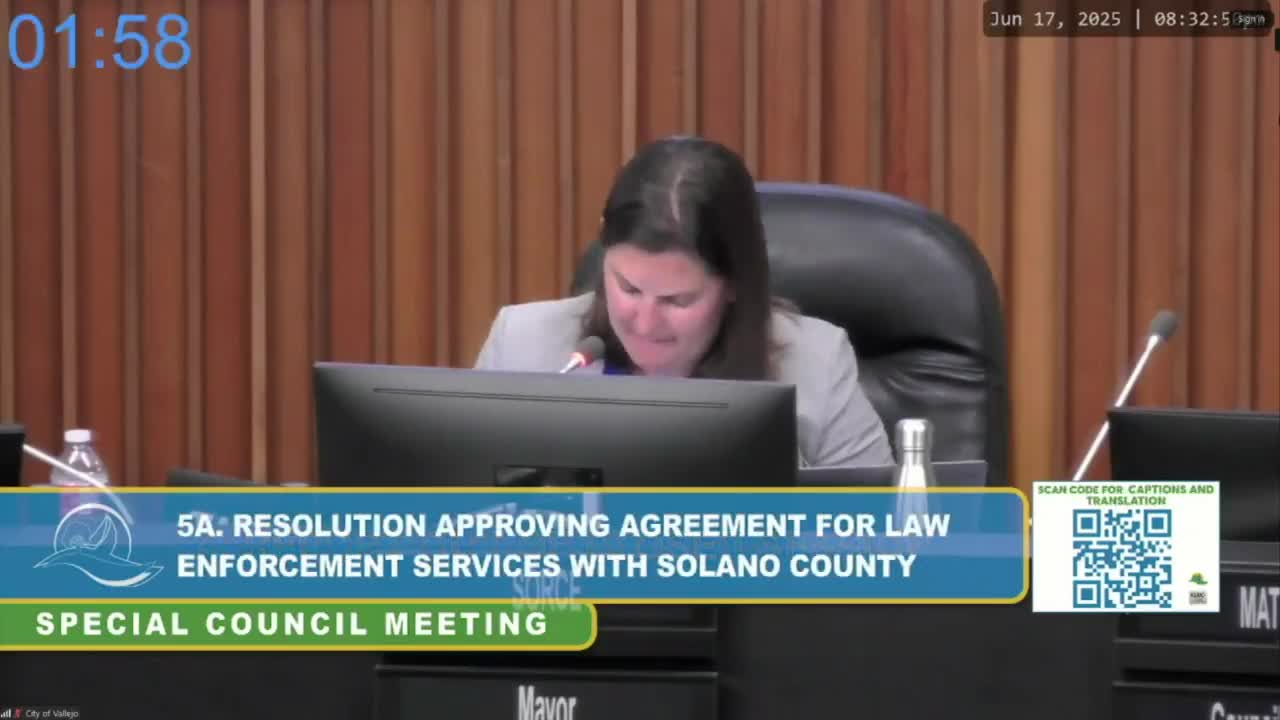 Vallejo approves one-year Solano County sheriff contract to staff four patrol beats