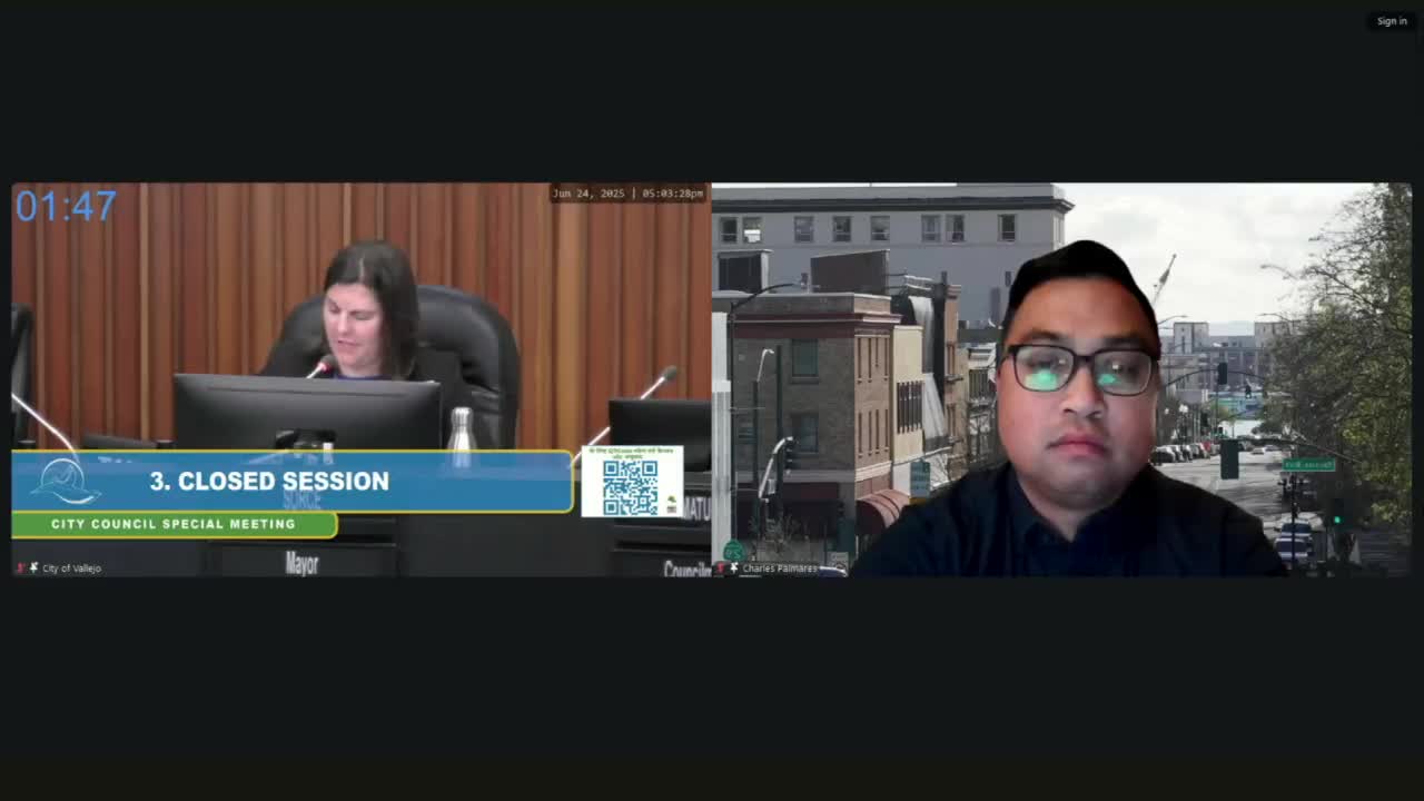 Vallejo City Council adjourns into closed session on labor negotiations with police union