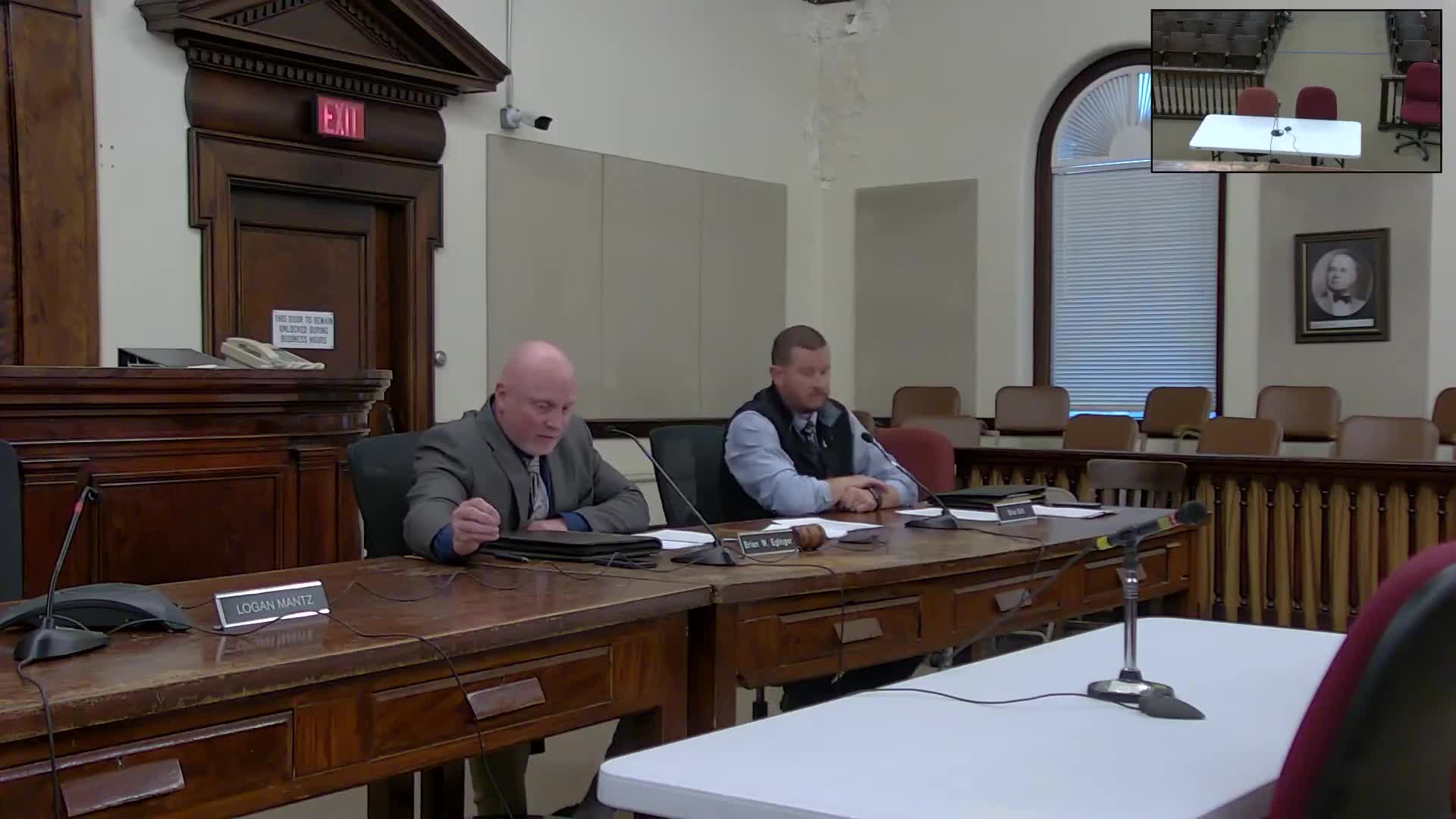 Commission approves hiring of deputy sheriff Daniel/David Weister; transcript shows name inconsistency