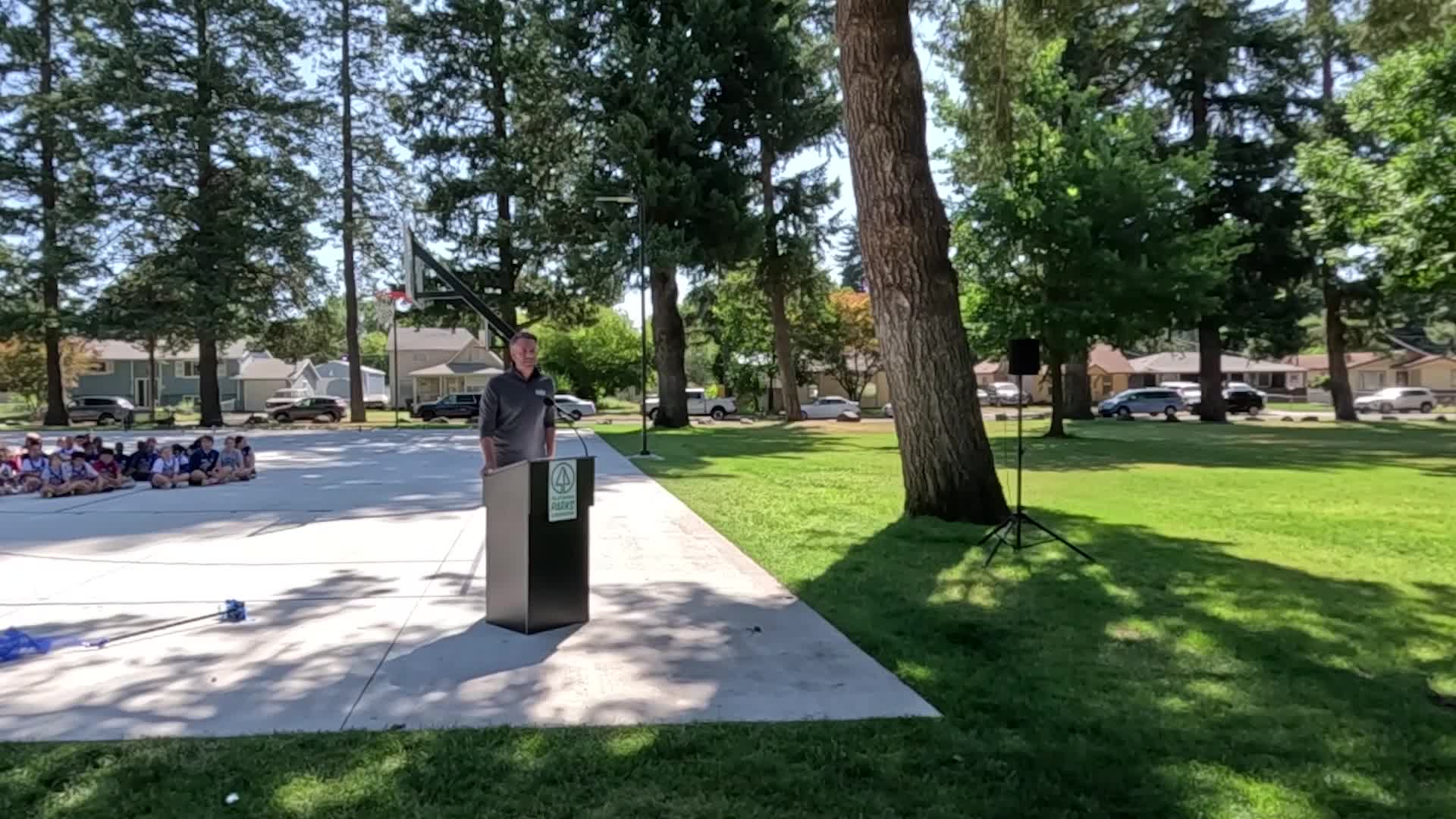 Spokane Parks and Recreation celebrates Underhill Sport Court renovations with community partners