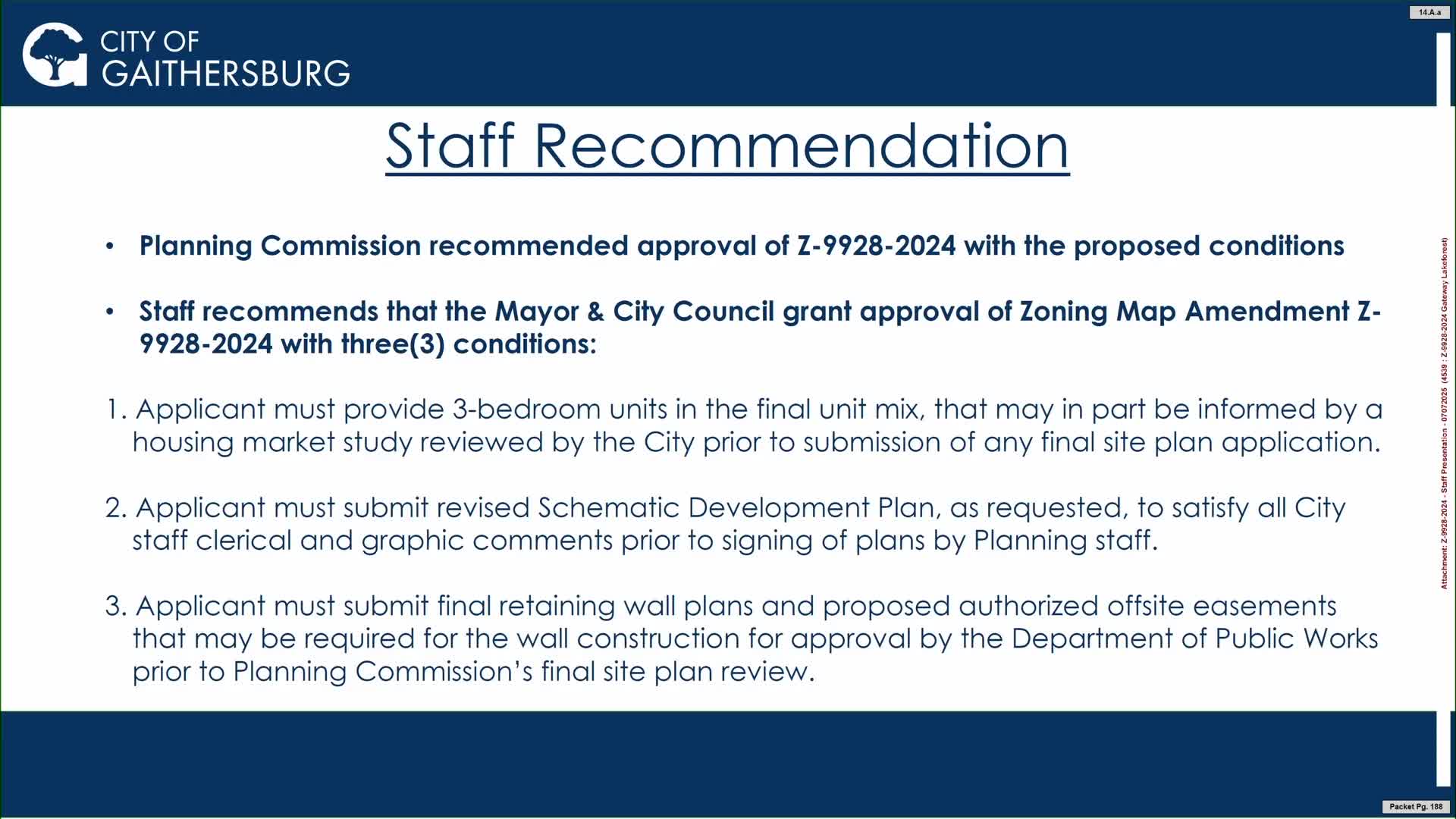 Gaithersburg Council approves Lake Forest project with mandates for three-bedroom units