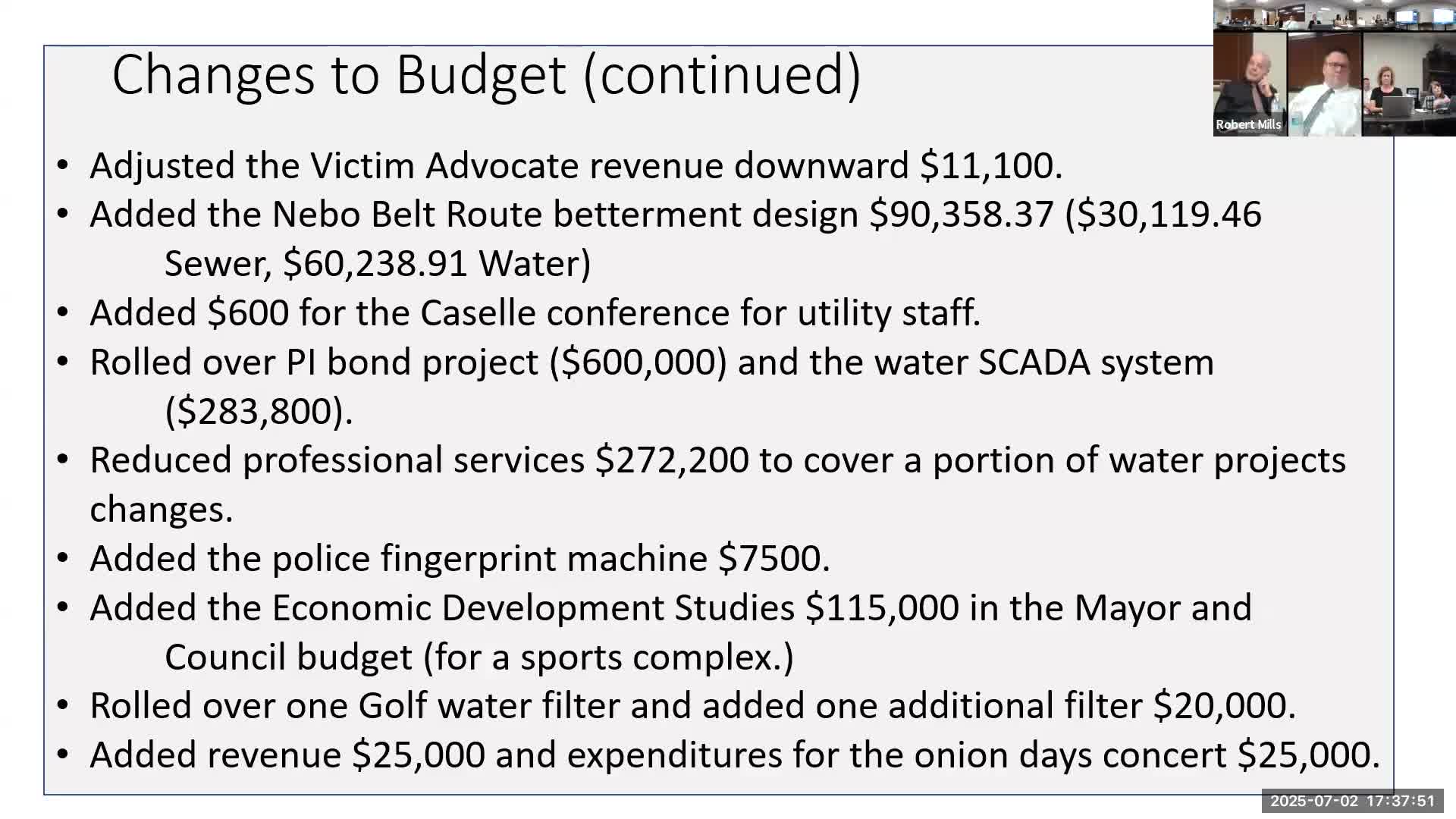 Payson City Council adjusts budget for upcoming concert and employee compensation plan