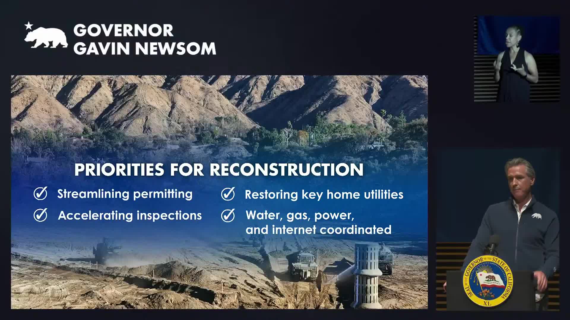 Governor Newsom signs executive order to expedite disaster recovery and permitting in LA County