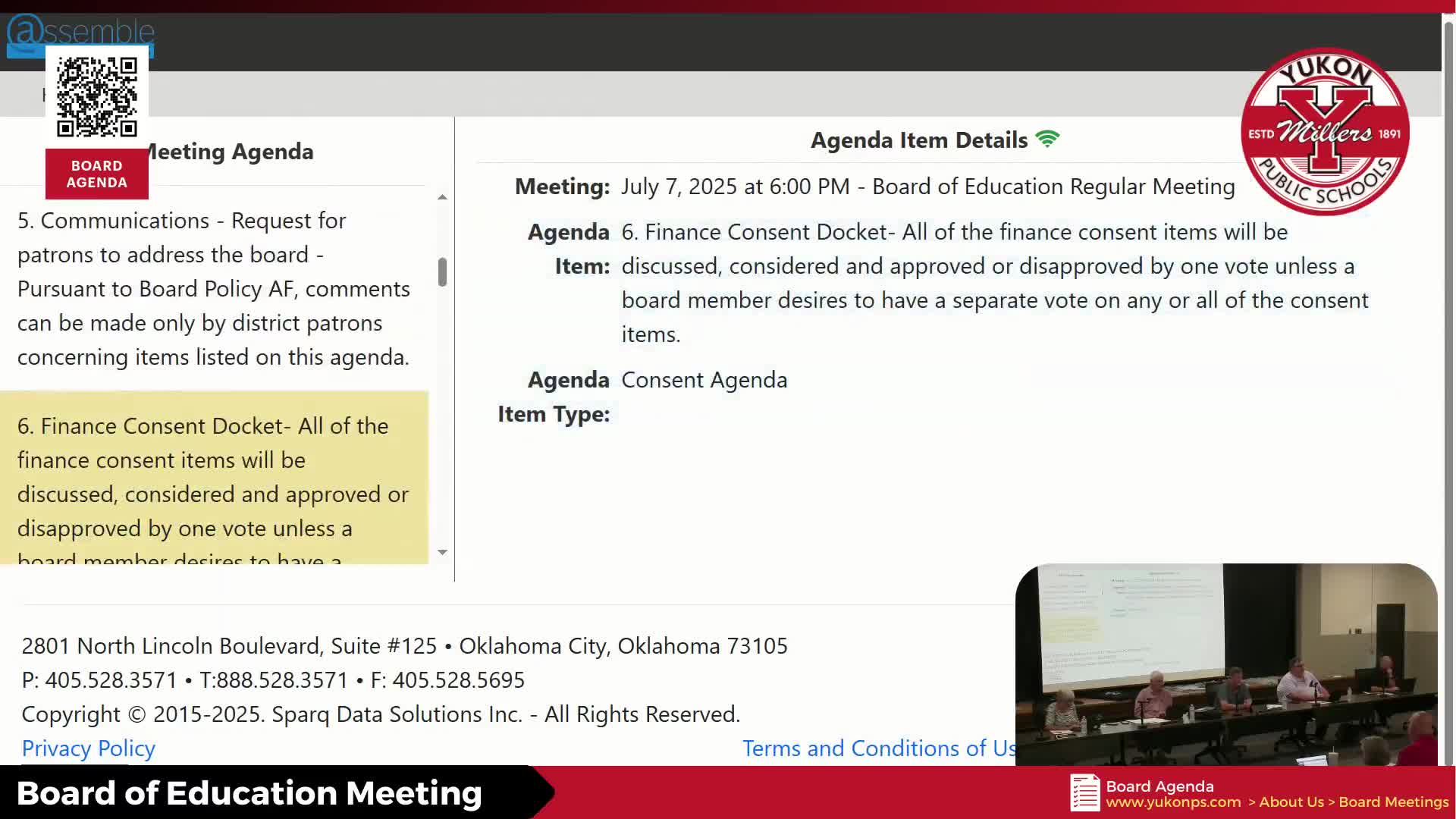 Yukon Public Schools board approves finance consent docket