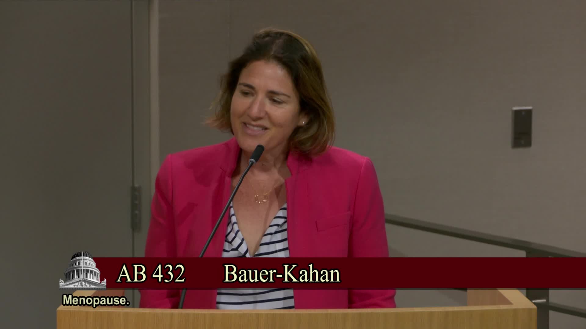 California Assembly hears bill requiring menopause training for physicians AB 432
