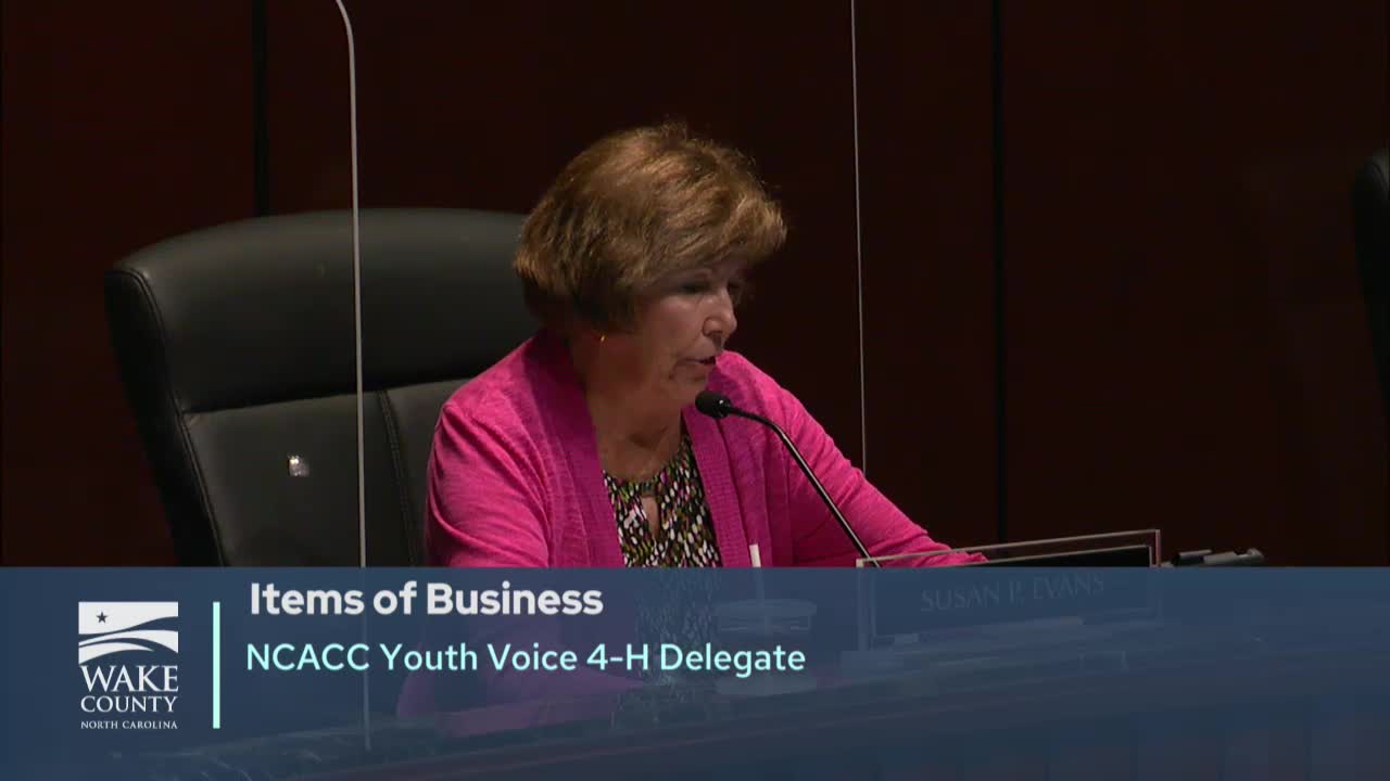 Wake County Commissioners host youth delegate Sheila Awashti from 4-H program