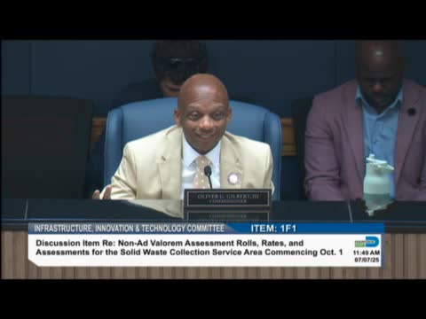 Commissioner Cohen Higgins questions 47% solid waste fee increase during budget meeting
