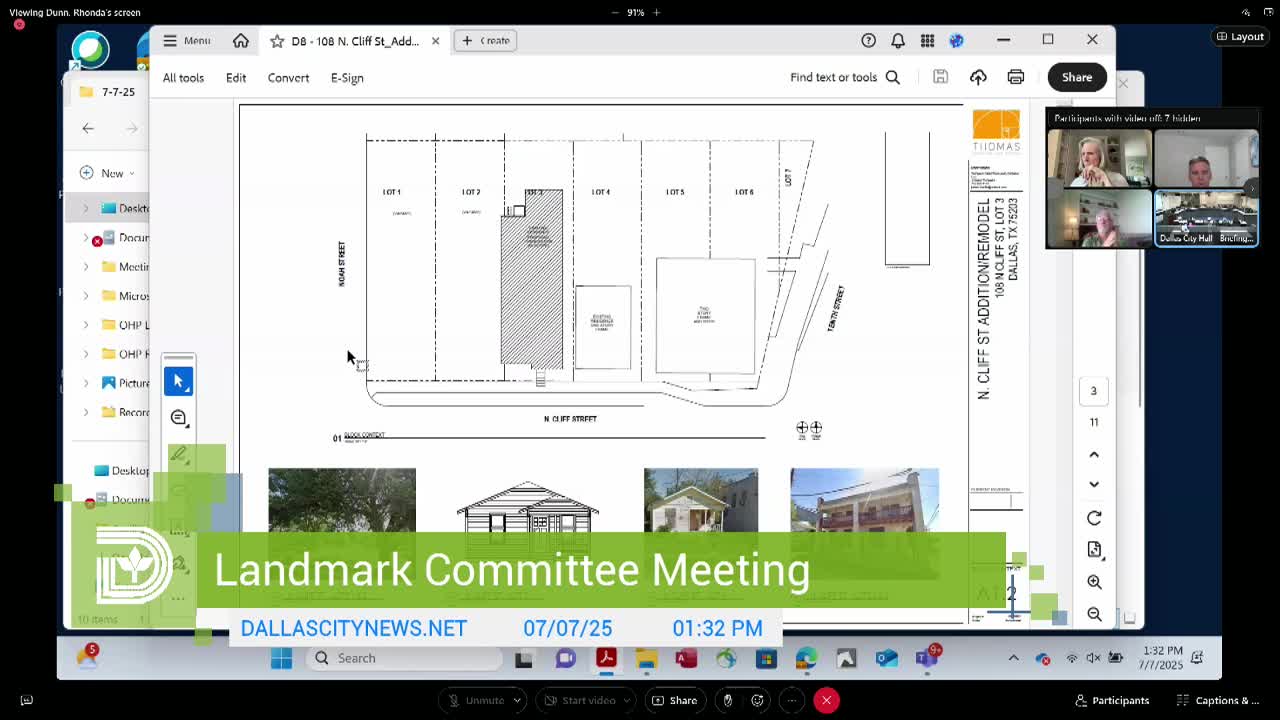 Tenth Street Historic District discusses additions and design changes for residential project