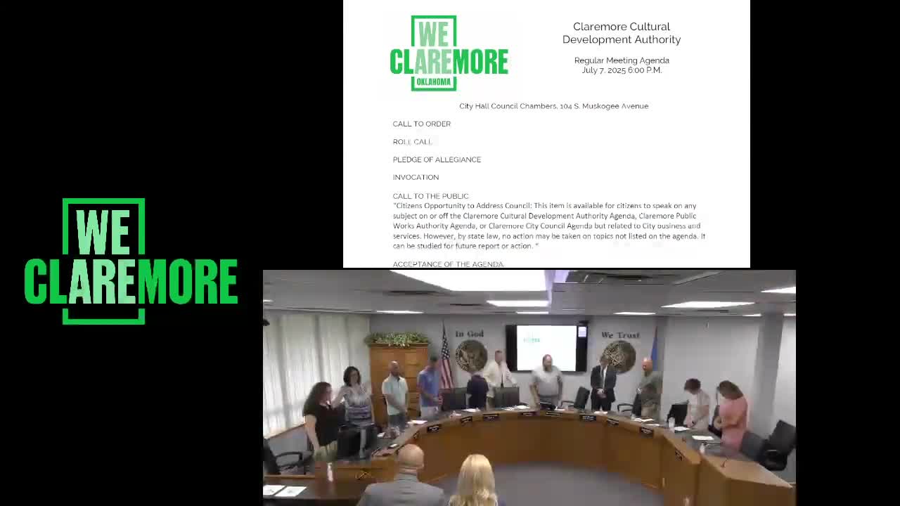 Civil Rights Advocate Jessica Saxton briefs Claremore City Council on community concerns
