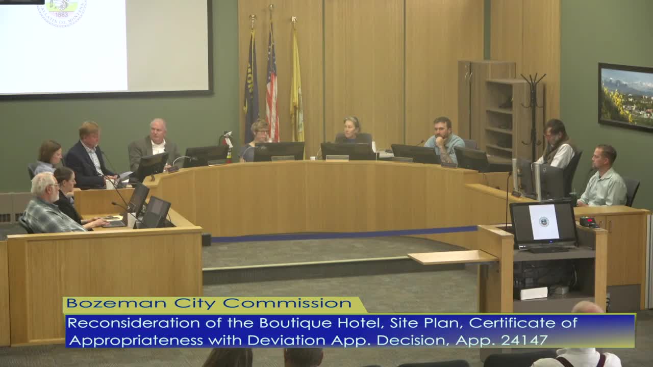 Bozeman commission votes 4-1 to reconsider denied boutique-hotel permit; new hearing to be noticed