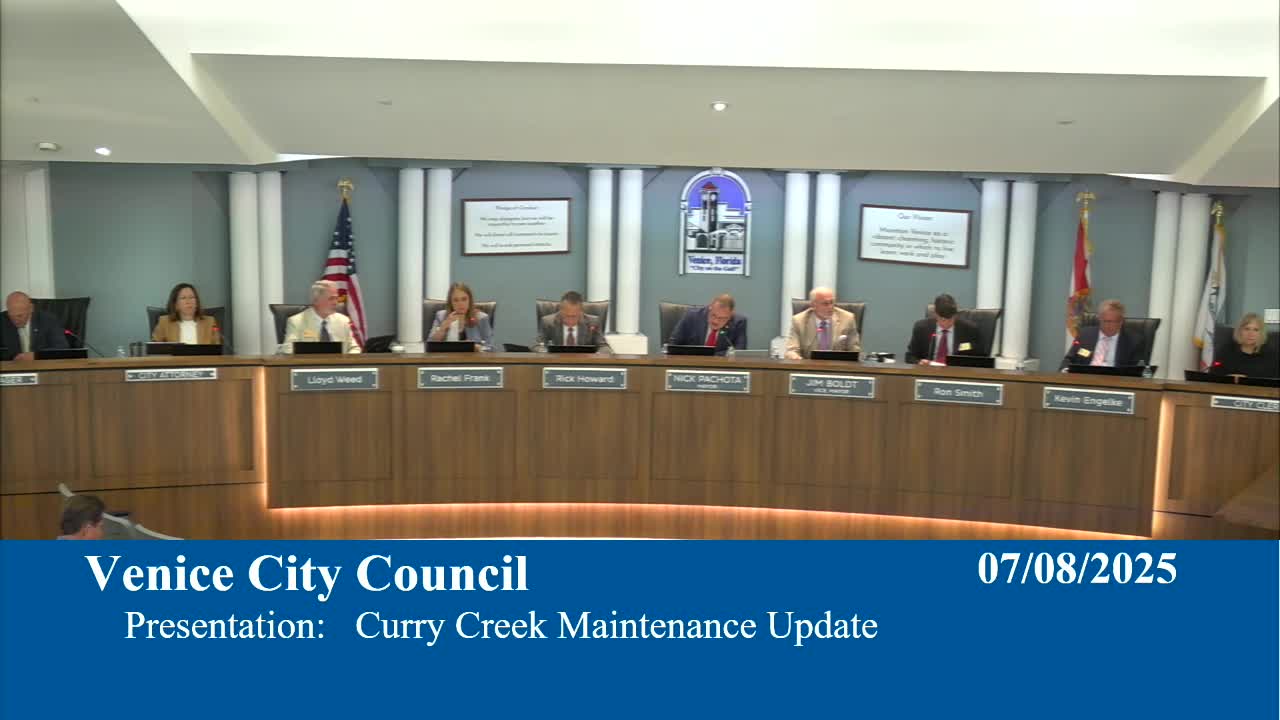 City of Venice updates Curry Creek maintenance plan with Sarasota County collaboration