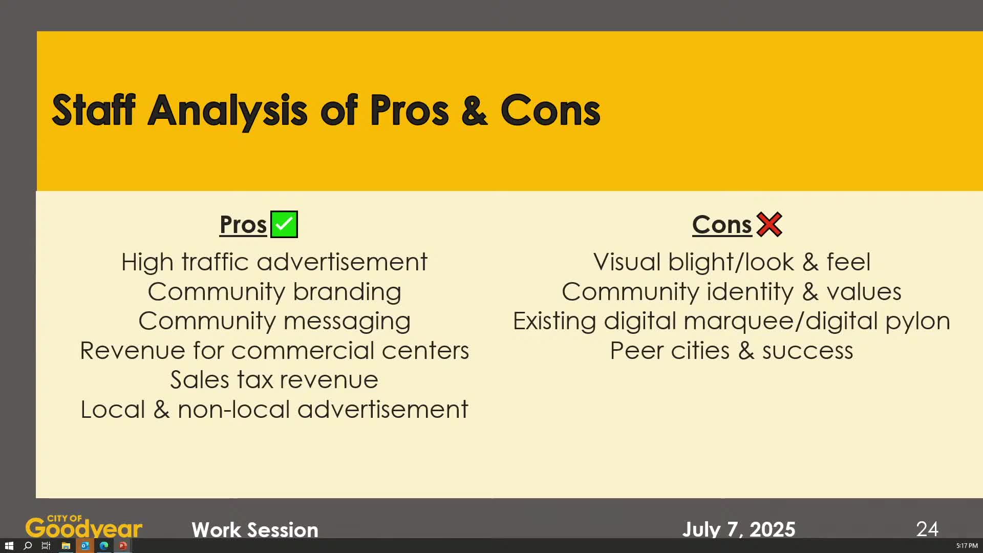 Goodyear Council recommends no new billboards amid digital signage debate