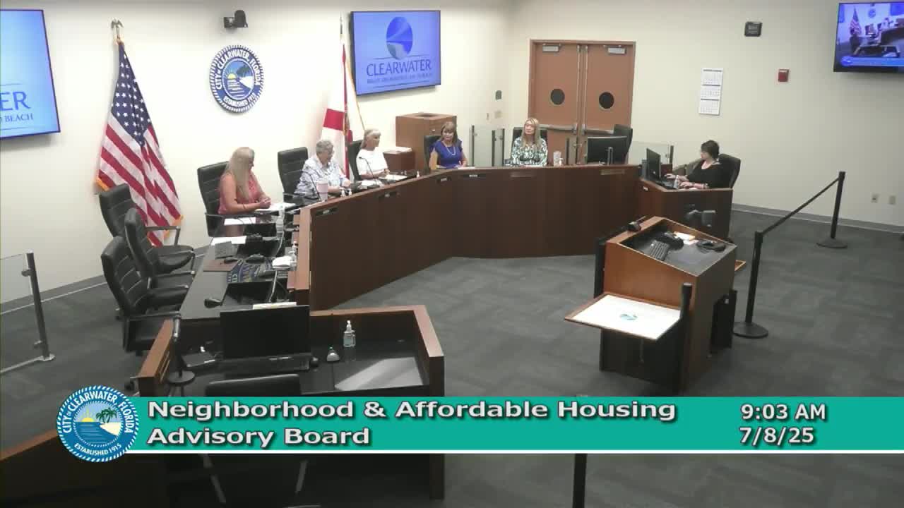 Clearwater advisory board backs 2025–29 consolidated plan and FY2025–26 funding package