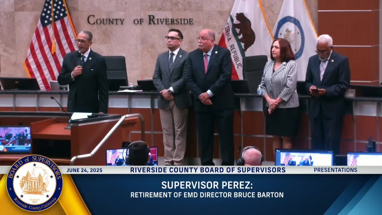 Board honors Emergency Management Director Bruce Barnum on retirement after nearly two decades