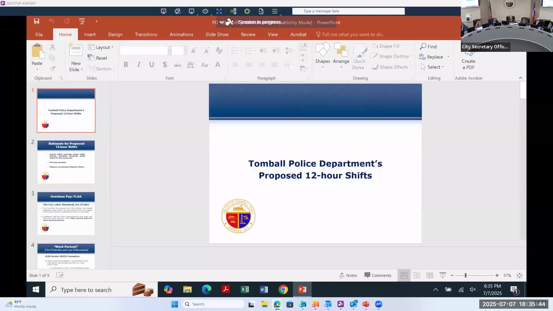 Tomball approves police handbook revisions to adopt 12‑hour shifts and 80‑hour overtime period
