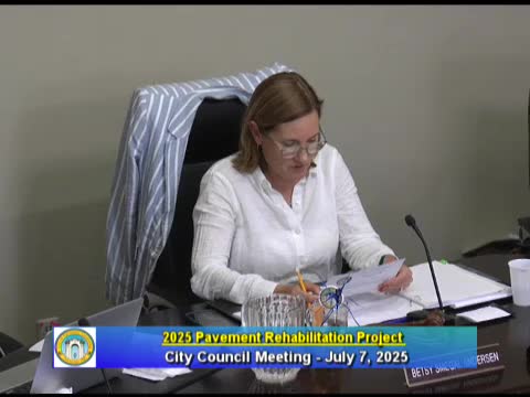 Council approves $1.37 million pavement-rehabilitation contract and striping program