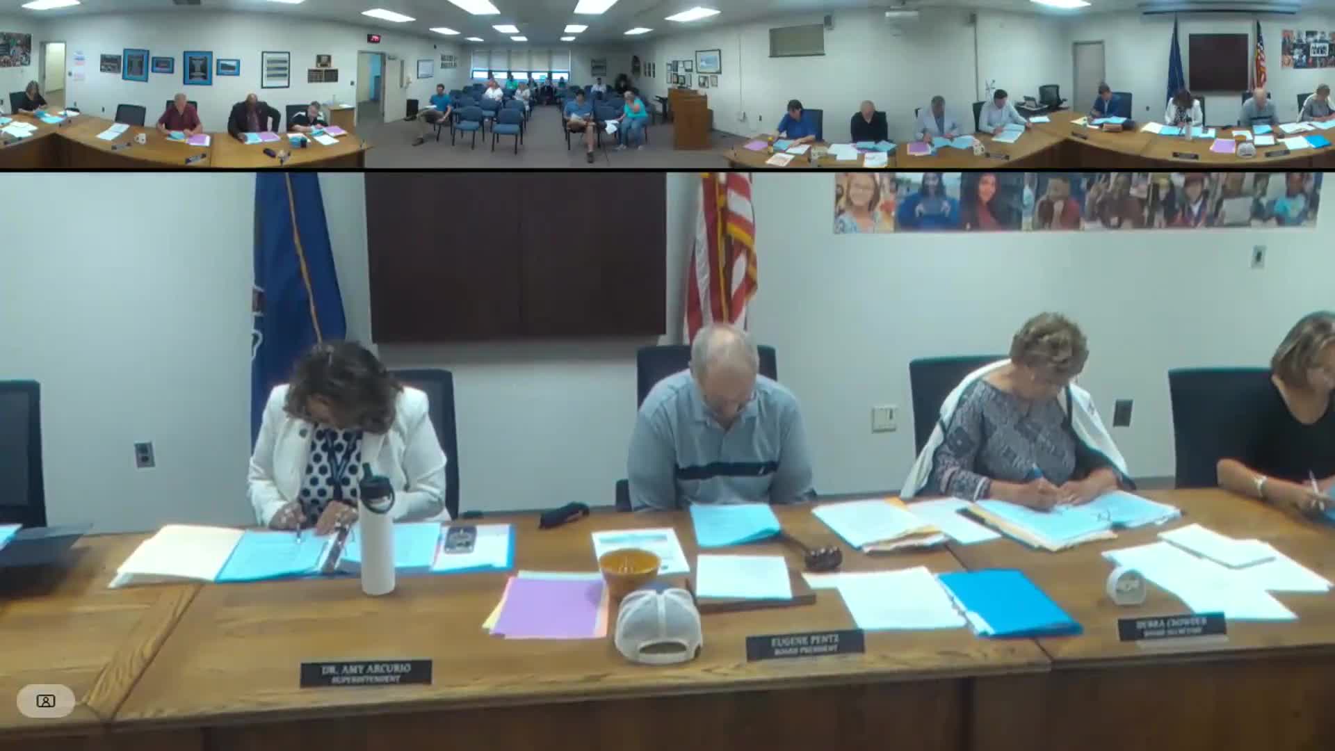 Board accepts resignation, approves sabbatical and multiple personnel appointments; superintendent says one-year extension sets retirement date