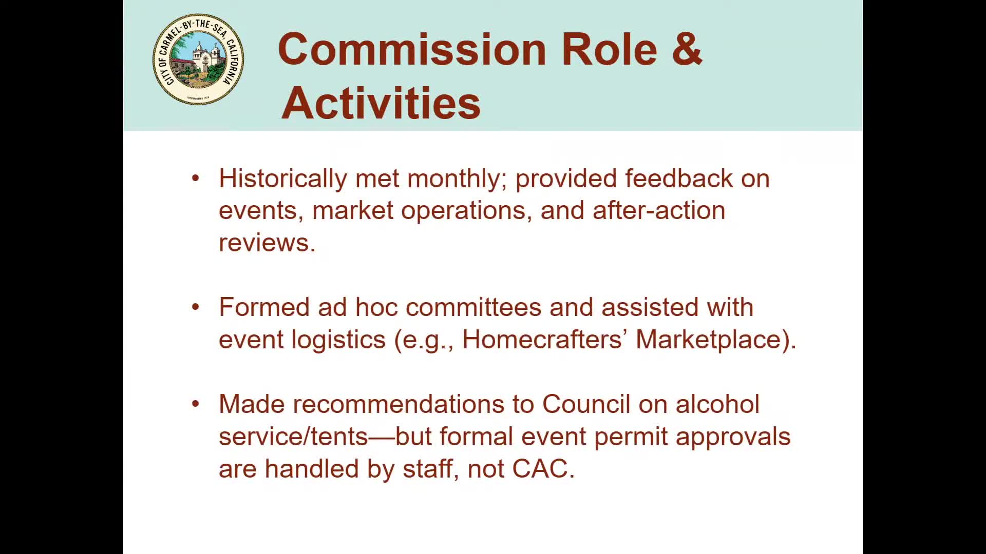 Carmel commission revitalizes farmer's market and updates municipal code