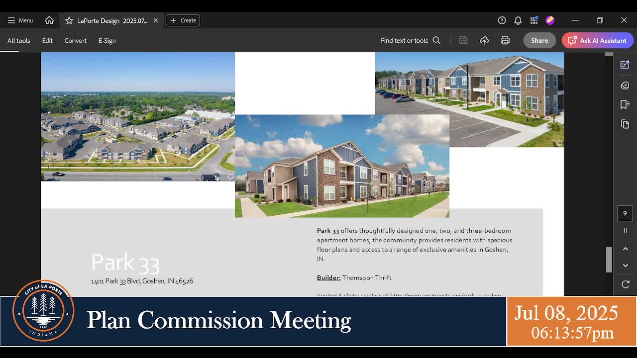 La Porte Planning Commission considers rezoning for multifamily residential development