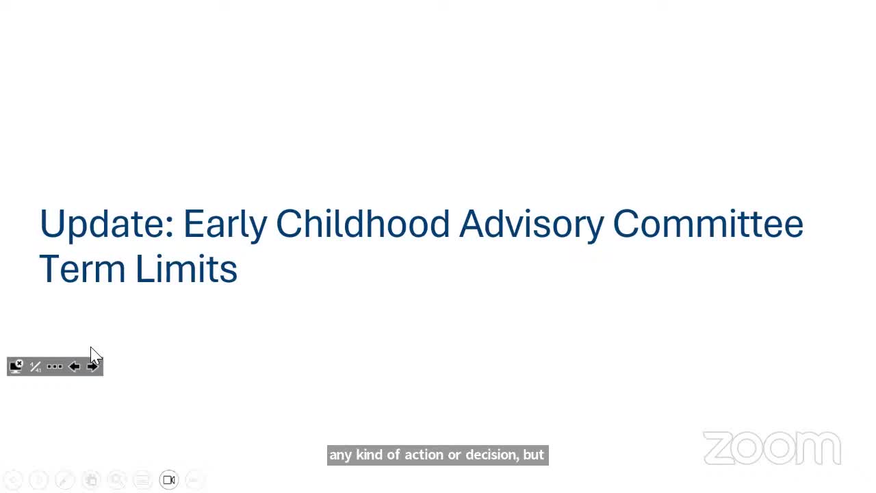 Early Childhood Advisory Committee implements staggered terms for better continuity