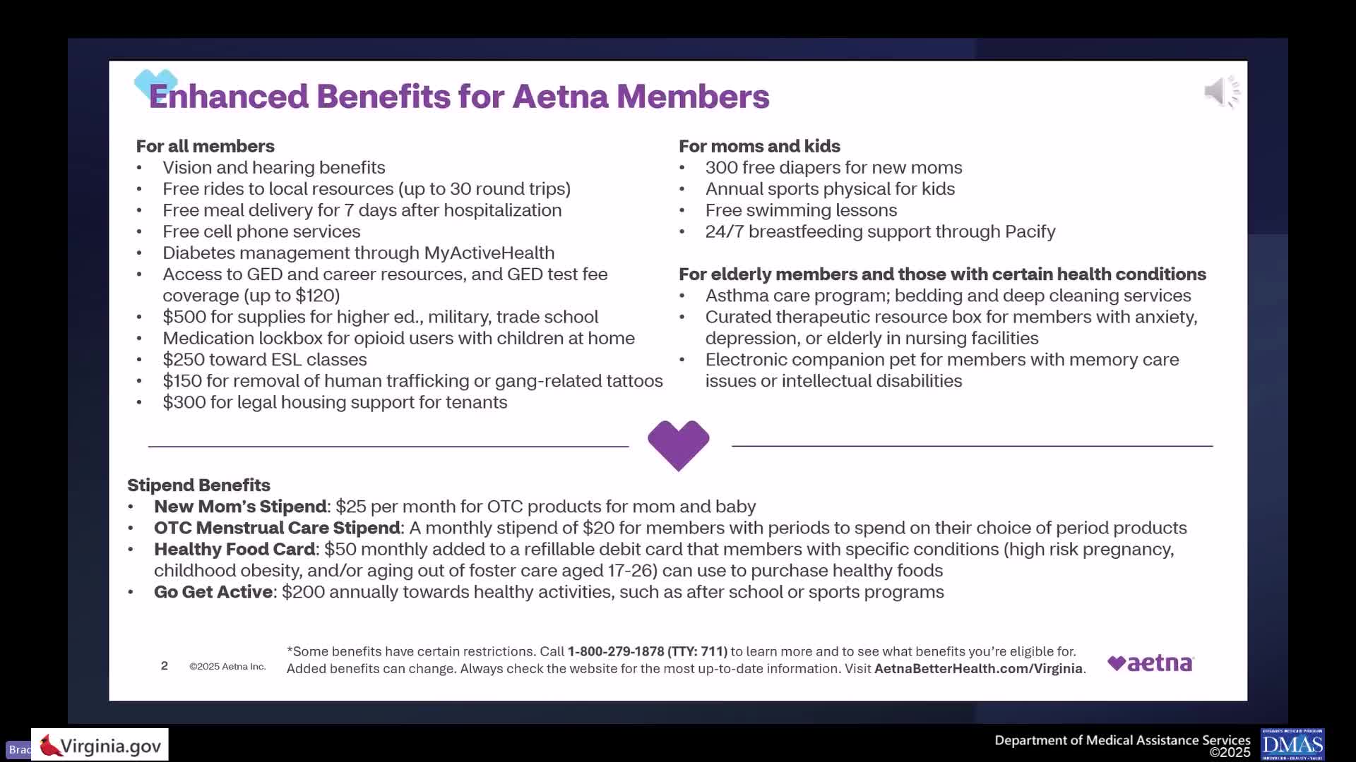 Health Program offers extensive benefits for families and vulnerable members