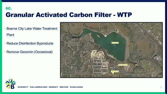 Boerne City Council approves $350K for water treatment plant carbon filter design