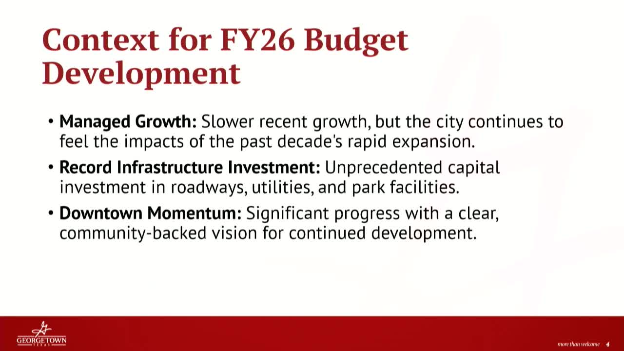Georgetown allocates budget for public safety and infrastructure expansion