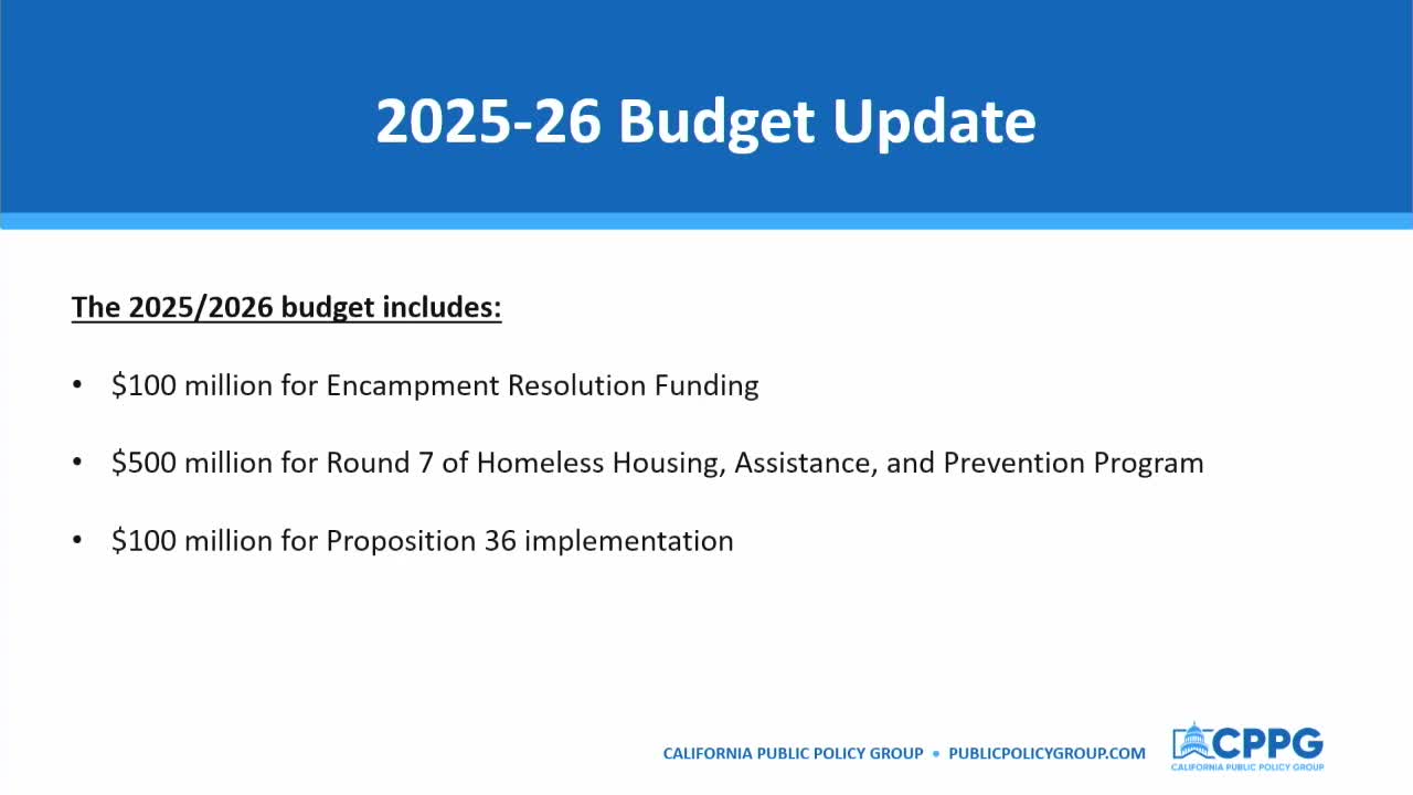 California budget allocates $100M for homeless funding and $500M for HAP grant program
