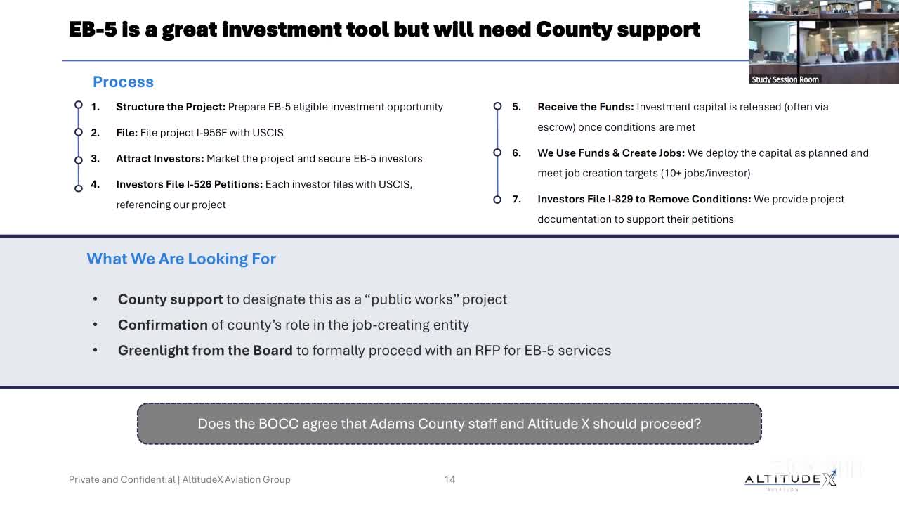 Adams County explores EB-5 funding for infrastructure projects amidst political uncertainty