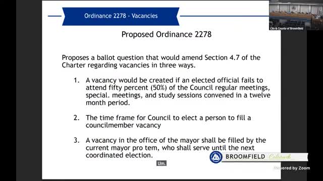 Broomfield Council discusses emergency ordinance for timely response to disasters