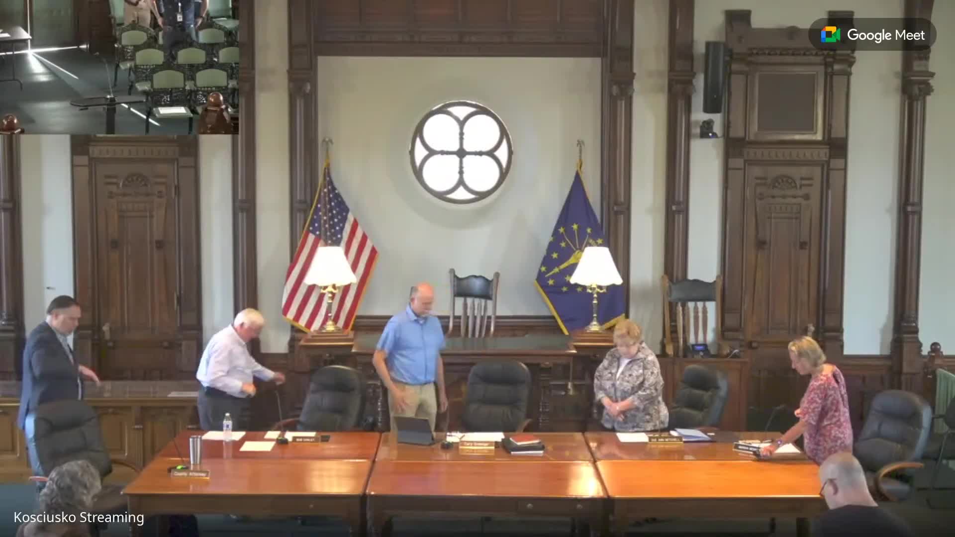 County meeting opens with prayer for wisdom and safety