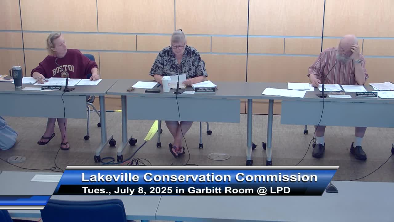 Lakeville Conservation Commission reviews tree removal proposals at Pine Bluff and State Shore Road