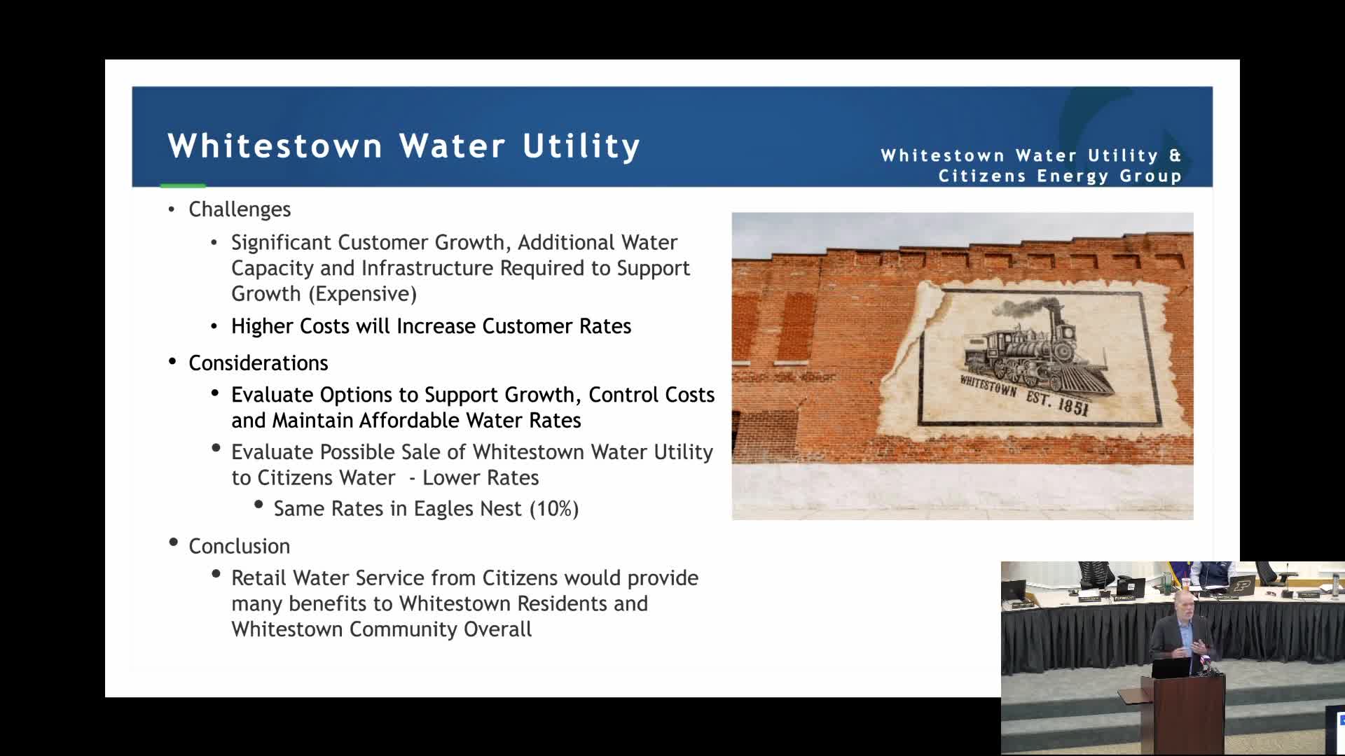 Whitestown evaluates Citizens Energy Group sale to reduce rates for residents