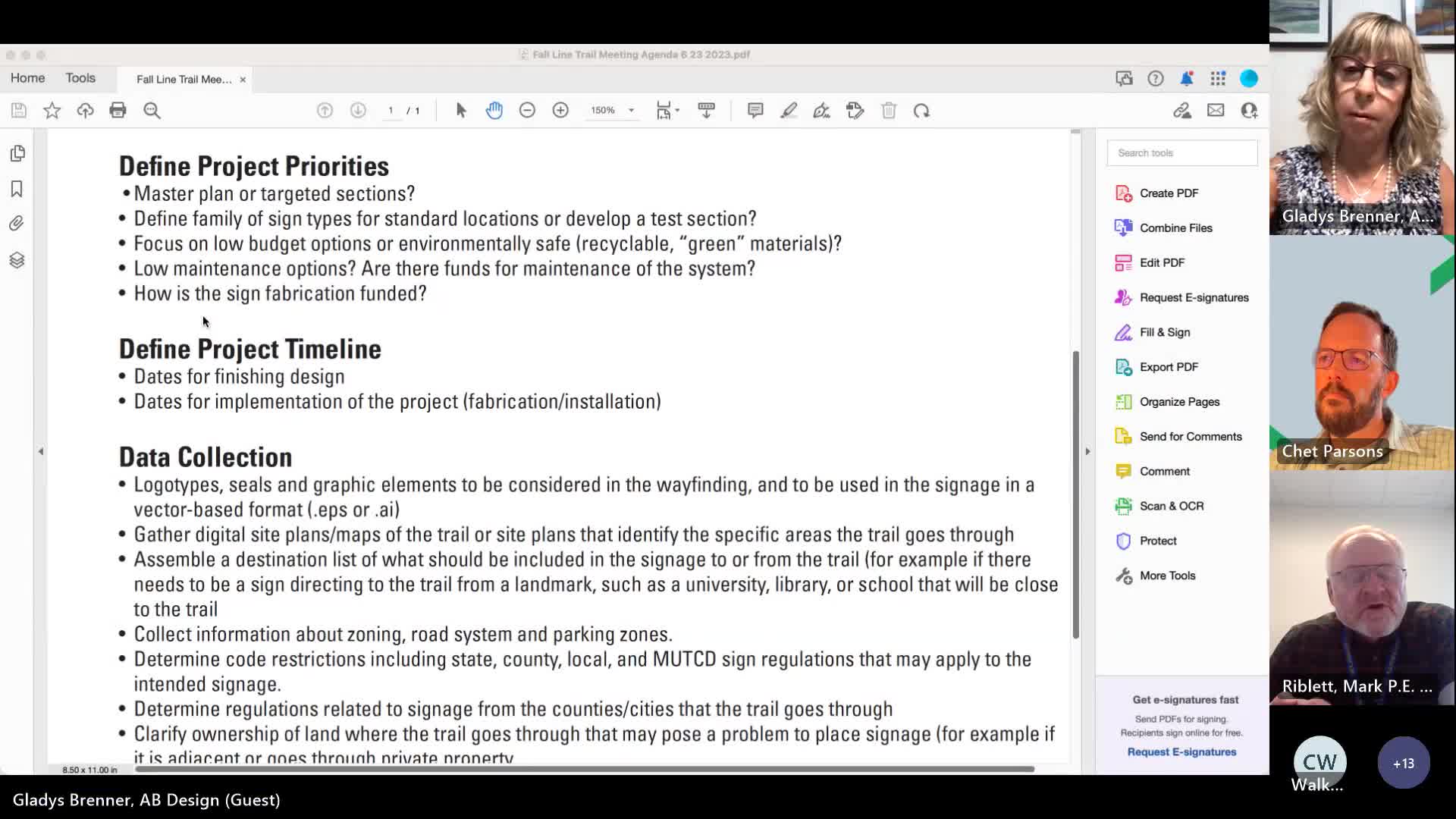Trails Committee discusses maintenance responsibilities and signage for new trail projects