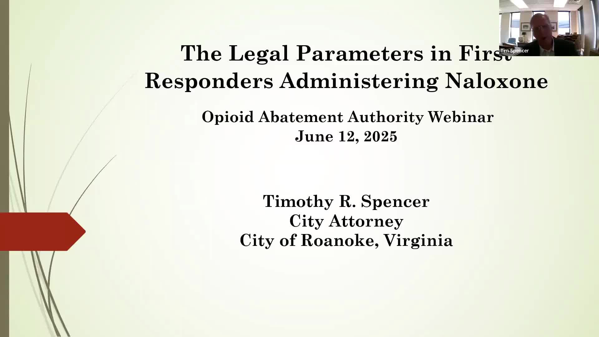 Virginia law shields first responders from civil liability when administering naloxone