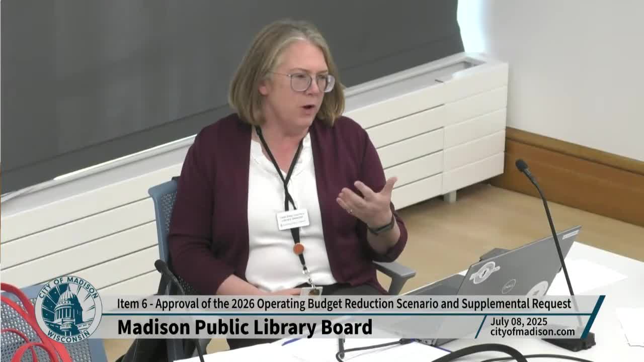 Madison Library Board prioritizes funding for programs and updates on Rheingdal project