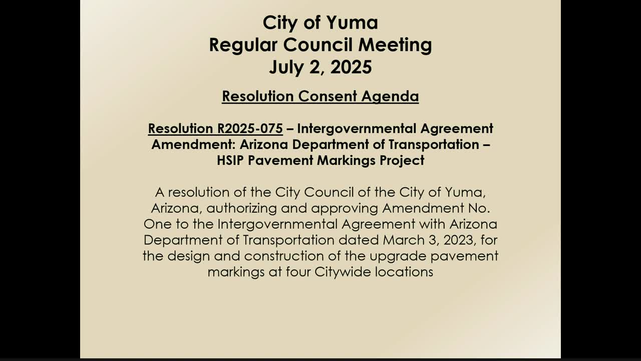 Yuma council adopts fiscal year 2026 property tax levy and two other ordinances on consent