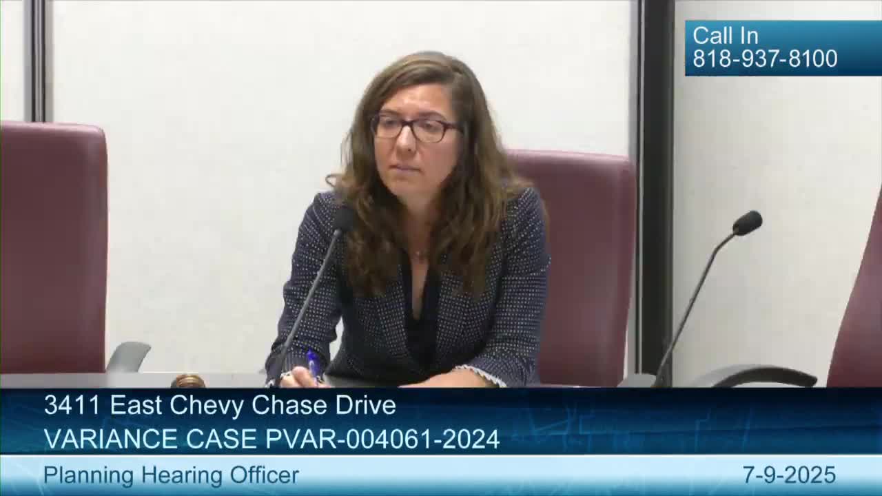 Chevy Chase Canyon residents oppose variance application due to zoning concerns