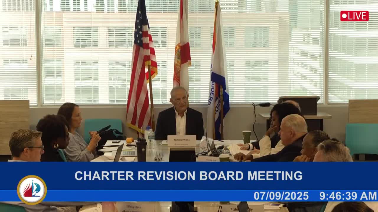 Fort Lauderdale Charter Revision Board reviews candidate eligibility and swearing-in procedures