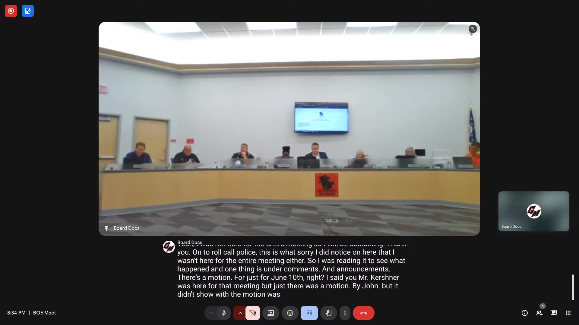 Committee confirms motion amid confusion over meeting minutes