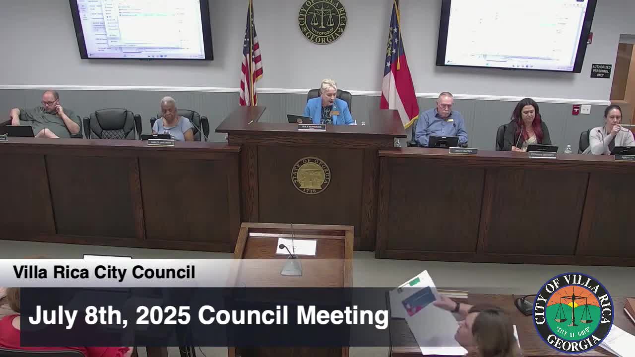 Villa Rica City Manager shares July 2025 updates on administration and community projects
