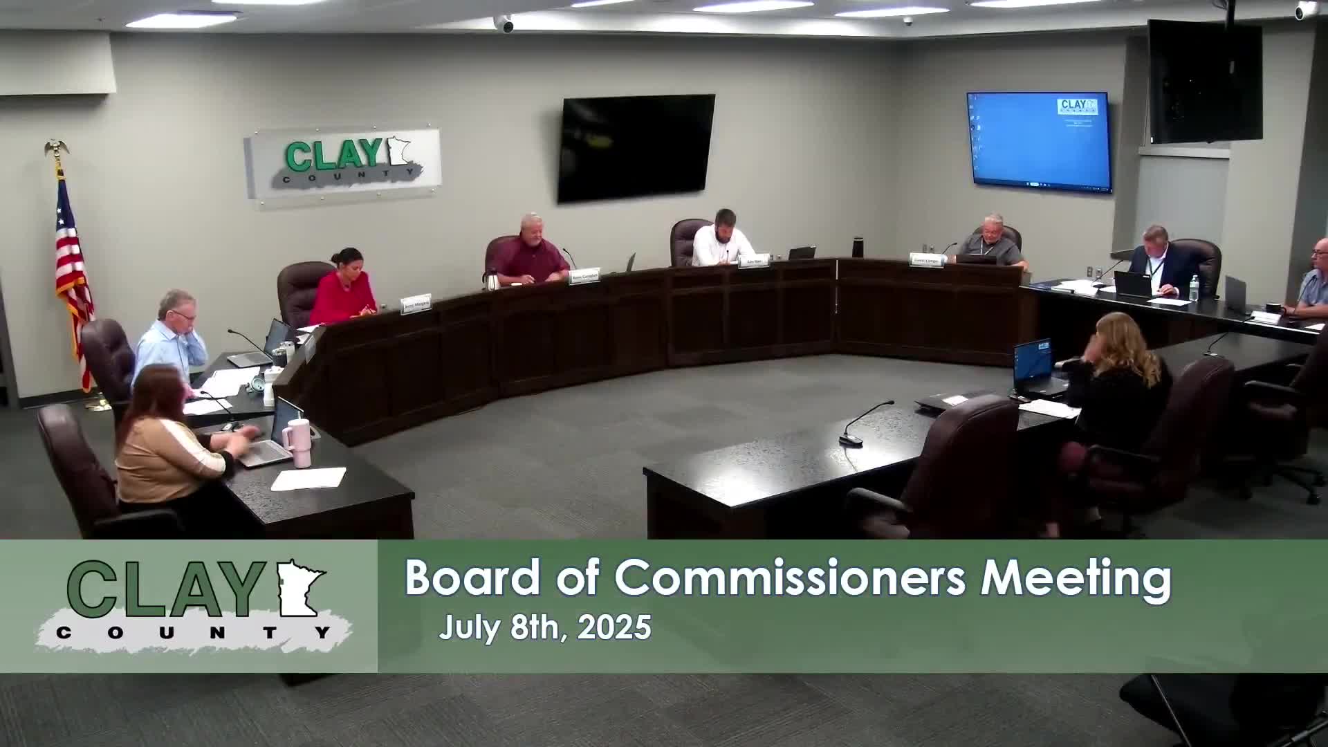 Clay County sets $75 fee for judge address-protection notices and approves recorder budget items