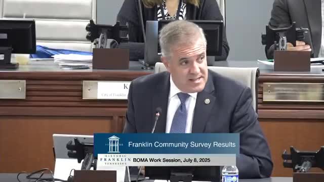 Franklin officials review findings from 2025 Parkland Community Survey results