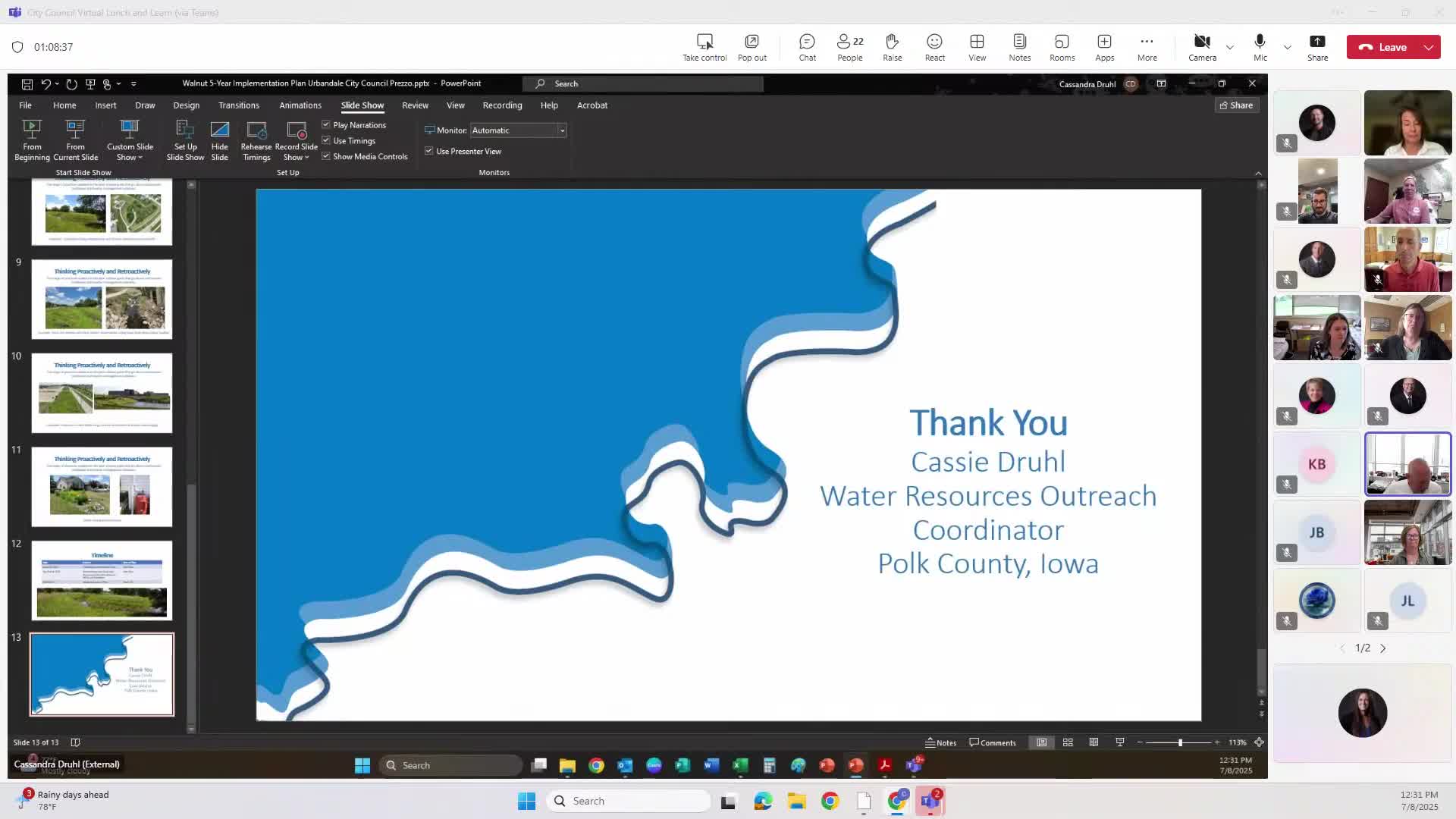 Urbandale staff outline stormwater incentives: $3,500 foundation‑drain grants, zoning change for permeable pavement and proposed design bonus