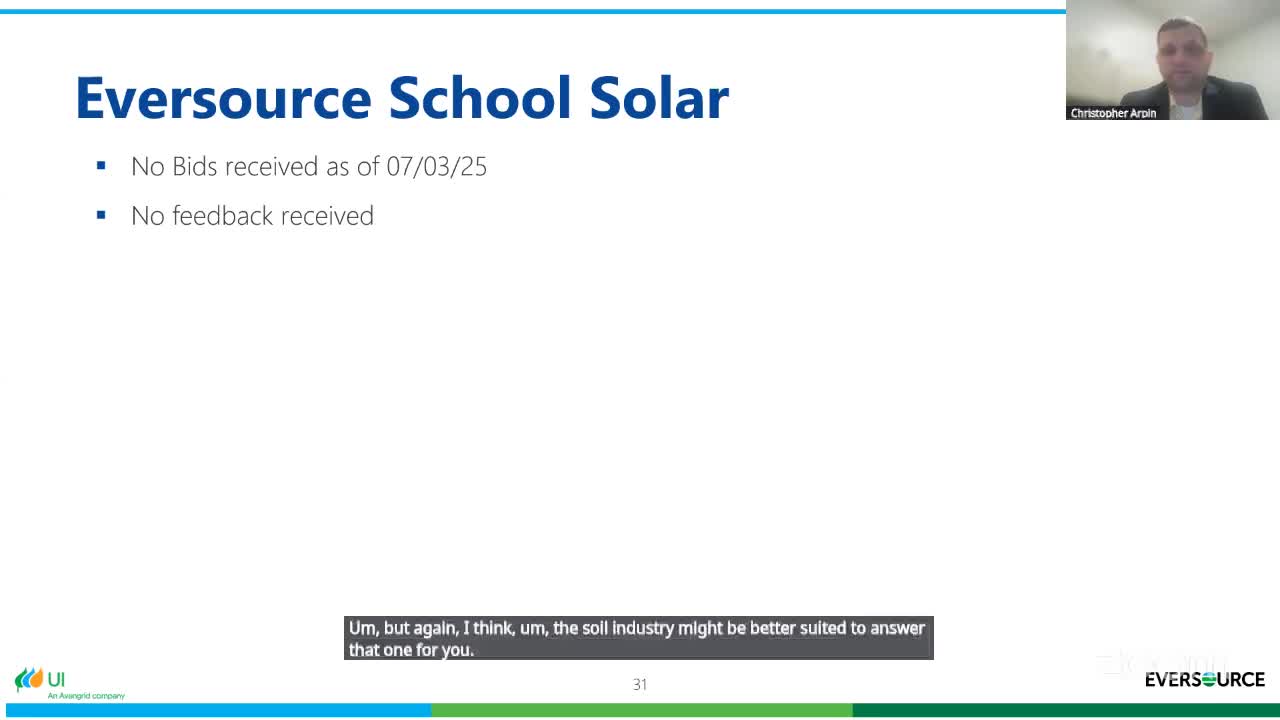 Eversource and UI discuss barriers in school solar project bids