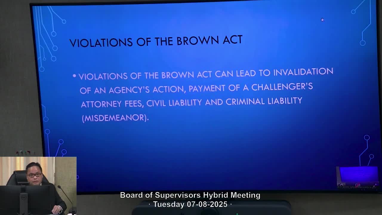Legal expert outlines consequences of Brown Act violations for legislative bodies