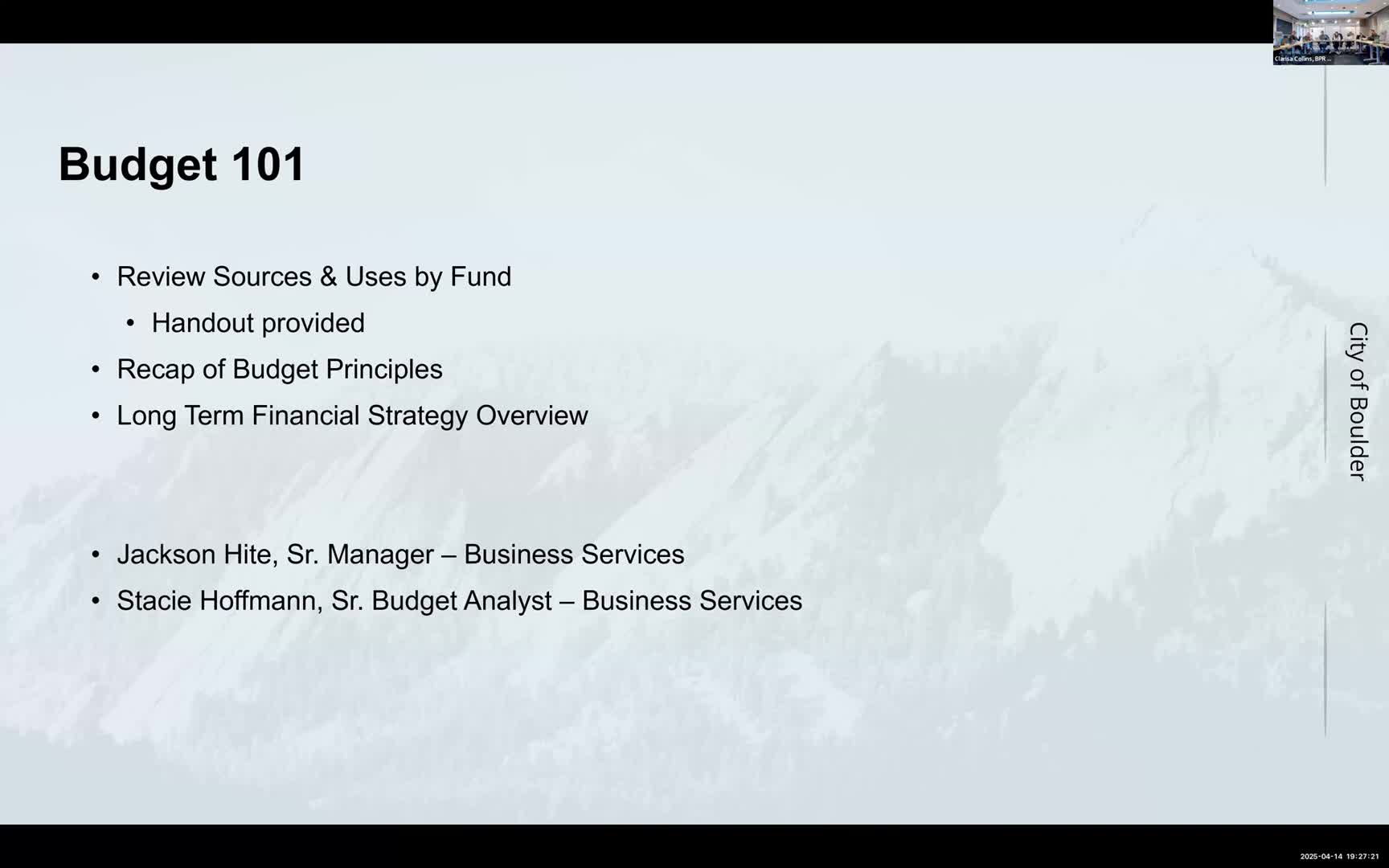 City staff brief PRAB on parks budget, dedicated funds and upcoming ballot options